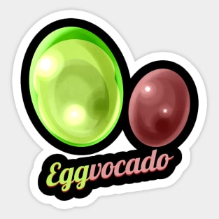 Eggs Painted As Avocado Eggvocado For Hunt on Eggs On Easter Sticker